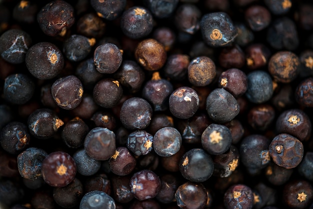 Gros plan de la texture de poivre noir