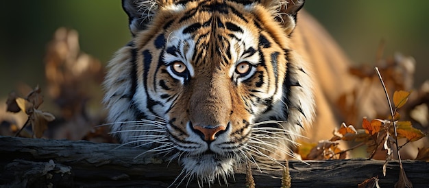 Photo gratuite gros plan d'un tigre de sibérie panthera tigris altaica