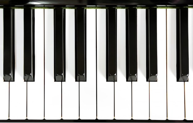 Gros plan des touches de piano