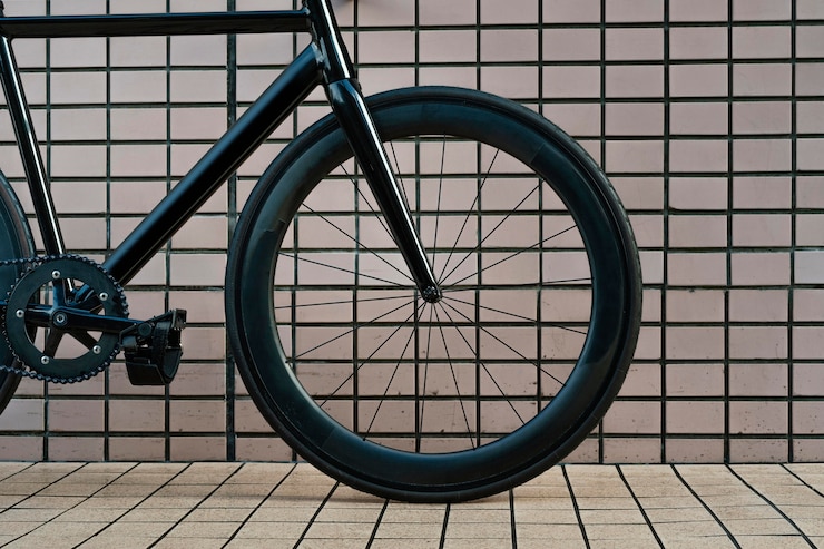 Photo gratuit gros plan vélo à l'extérieur