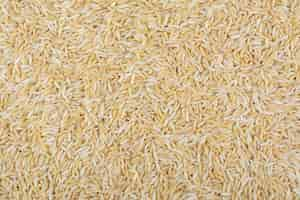 Photo gratuite gros tas de riz brun à grains longs cru