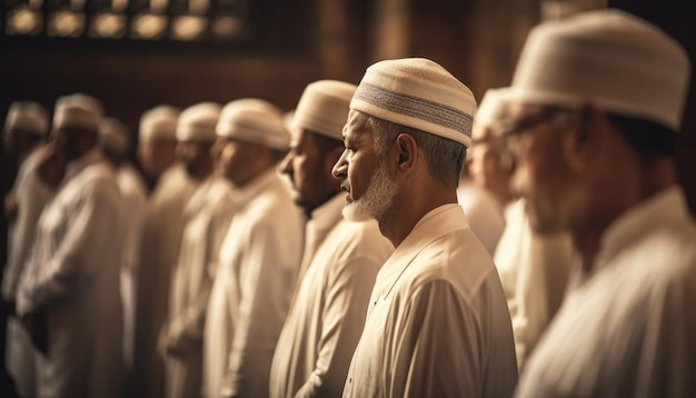 Photo gratuite groupe de professionnels en costume traditionnel souriant généré par l'ia