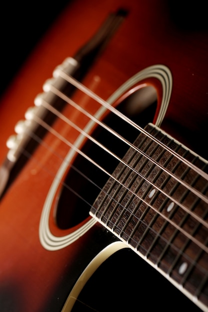 Photo gratuite guitare acoustique classique