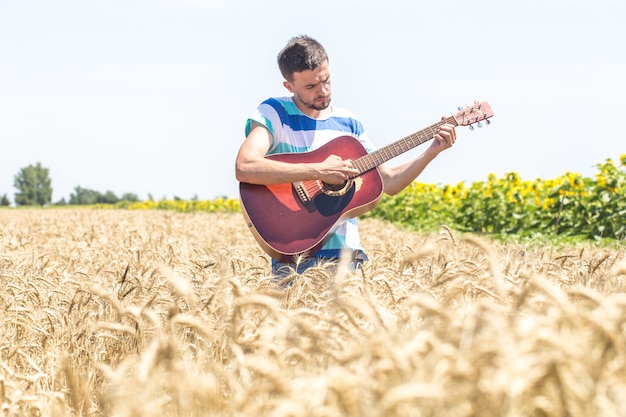 guitare dans la nature