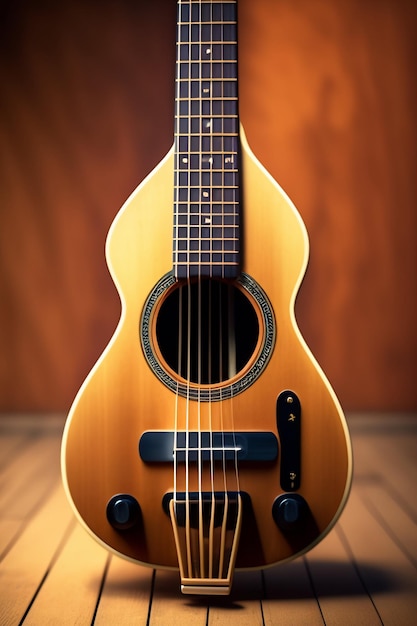 Photo gratuite une guitare avec le mot le mot dessus