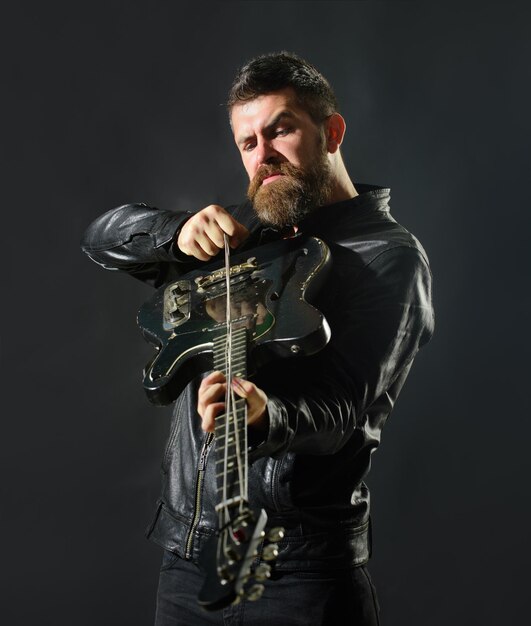 Guitariste De Divertissement De Concert De Musique  Avec  