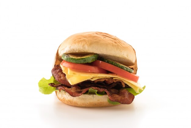 un hamburger au bacon
