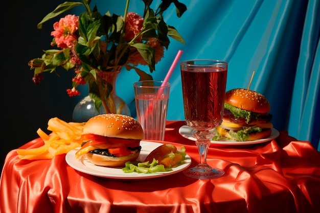 Photo gratuite un hamburger photoréaliste