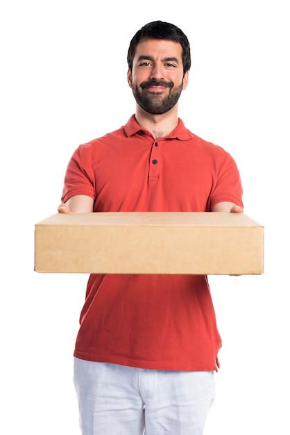 Handsome Man Holding Box