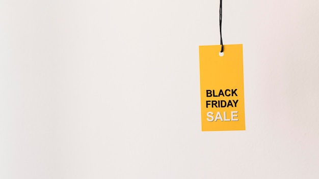 Hanging Jaune Noir Vendredi Vente étiquette Espace Copie
