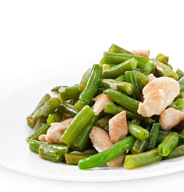 Haricots verts au poulet