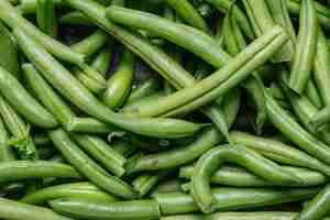 Photo gratuite haricots verts crus frais