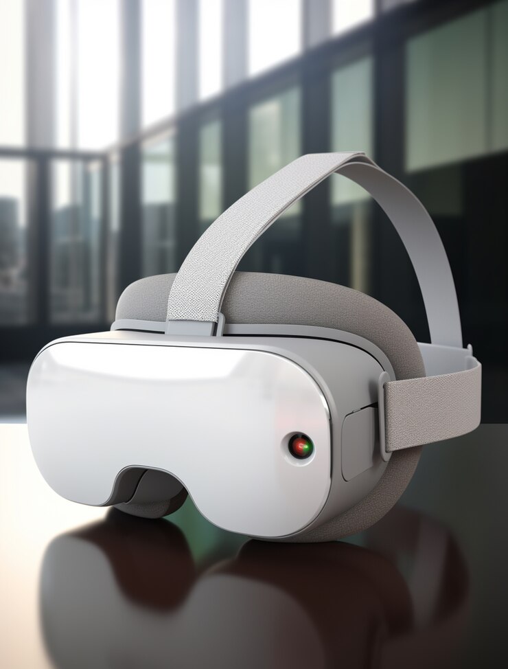 Photo gratuit headset de réalité virtuelle de jeu futuriste de haute technologie