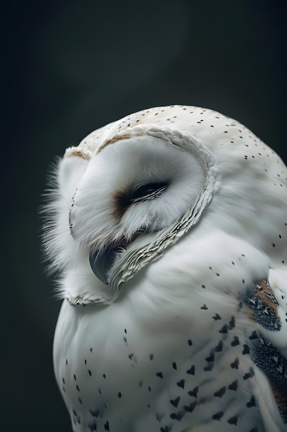 Photo gratuite le hibou à l'extérieur dans la nature froide avec une esthétique de rêve