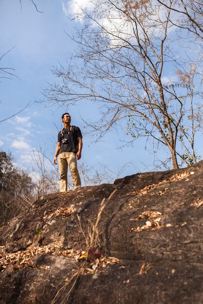 Hiker on hill