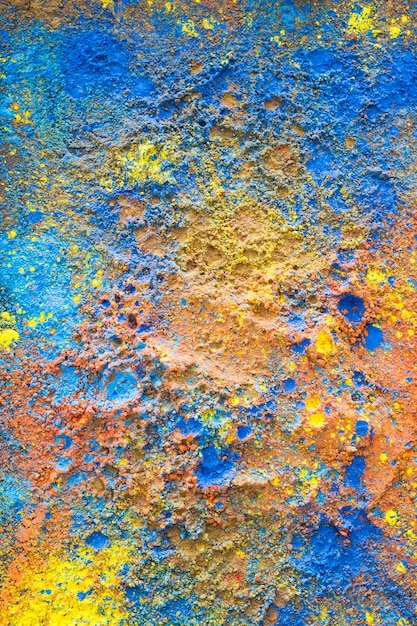 Holi pouvoir éclaboussé à la surface