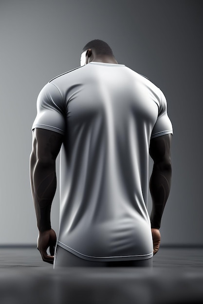 Photo gratuite un homme en chemise blanche avec le mot gym dessus