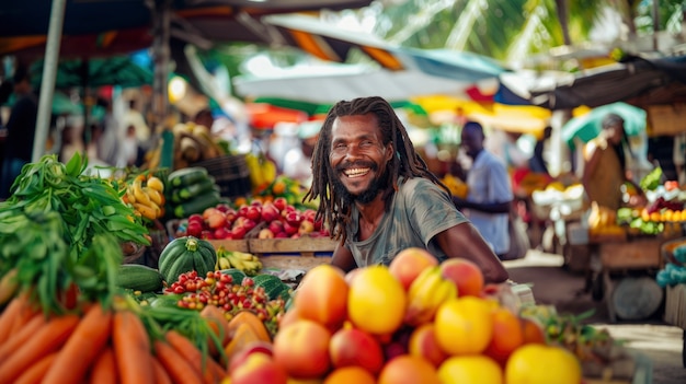 Photo gratuite un homme avec des dreads en jamaïque