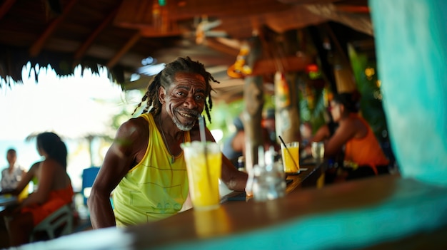 Photo gratuite un homme avec des dreads en jamaïque