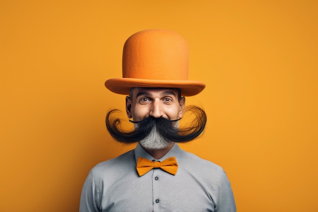 Photo gratuite un homme drôle avec une moustache.