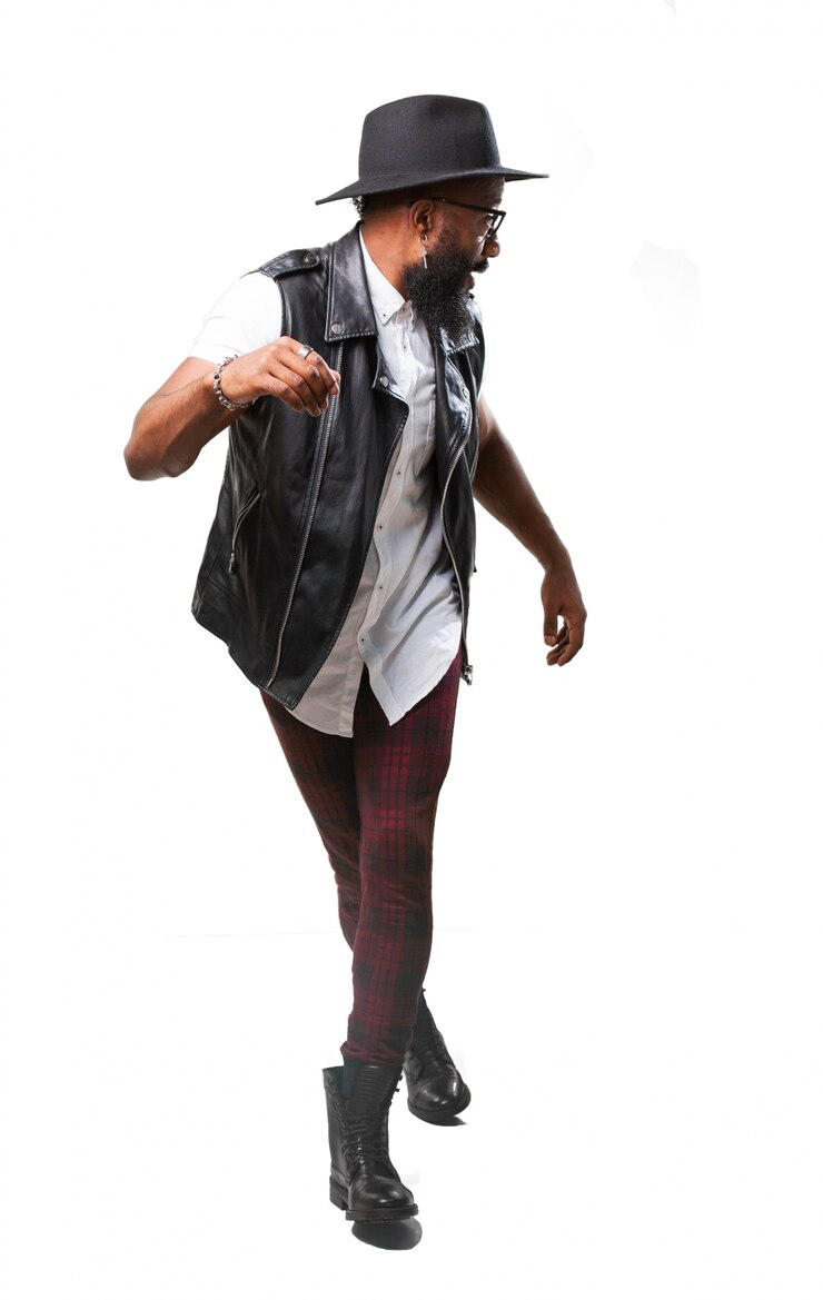 Photo gratuit l&#39;homme noir danse chapeau