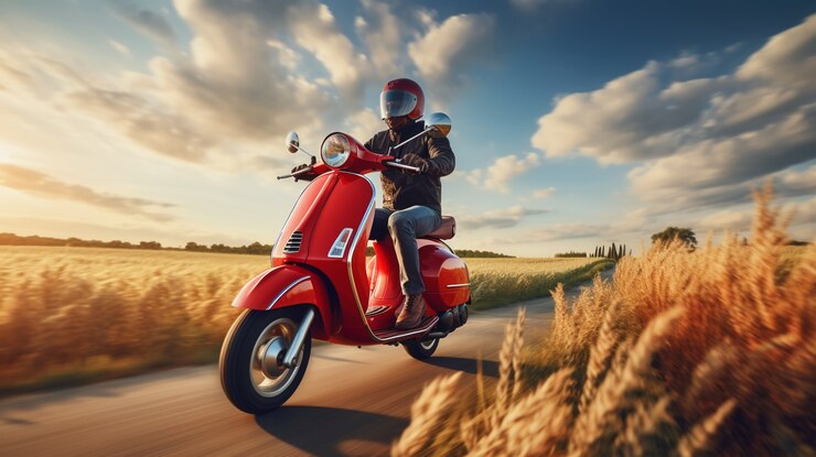 Photo gratuit homme plein plan faisant de la moto à l'extérieur