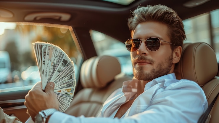 Photo gratuit homme qui gère l'argent et les tâches financières