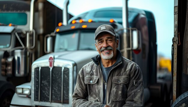 Un homme qui travaille comme chauffeur de camion.