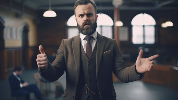 Photo gratuite un homme de taille moyenne qui travaille comme avocat.