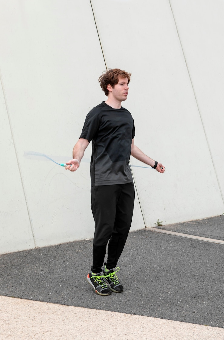 Photo gratuit homme en tenue de sport exerçant à l'extérieur