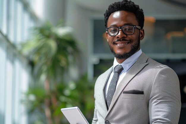 Homme de tir moyen travaillant comme avocat