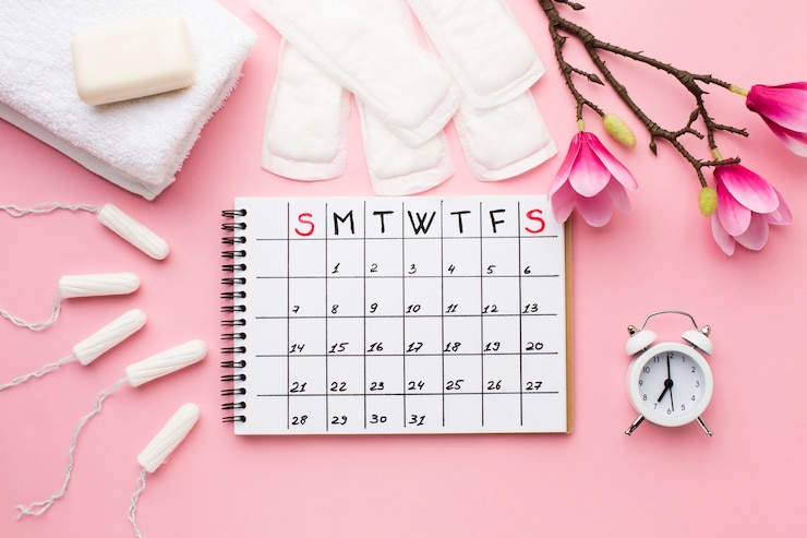 Photo gratuit horaire menstruel avec réveil