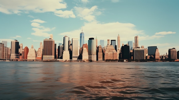 Photo gratuite horizon de new york pendant la journée