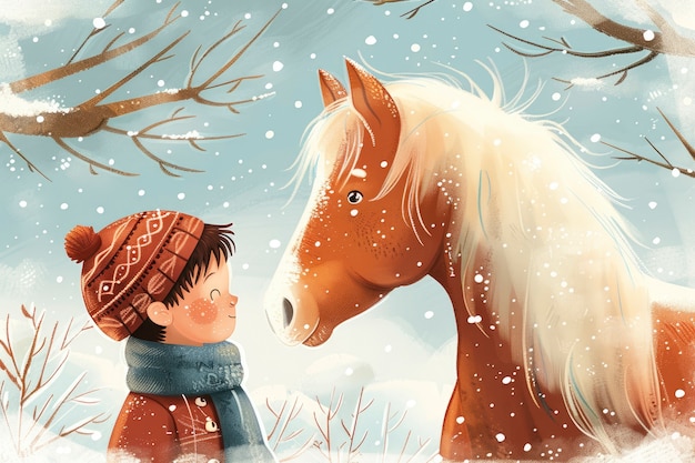 Photo gratuite horse cartoon illustration