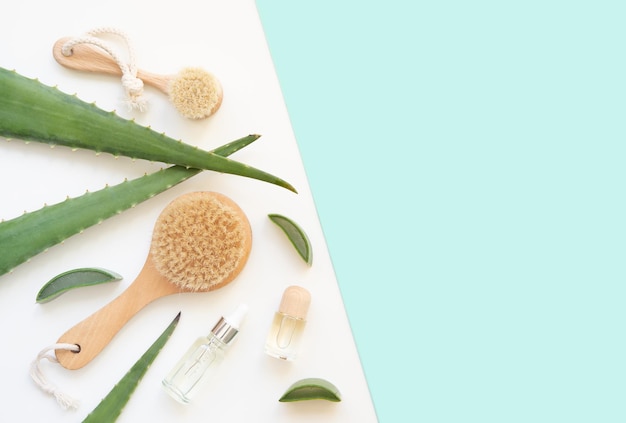 Huile Bio Aloe Vera Au Brossage à Sec Flacon Huile Essentielle