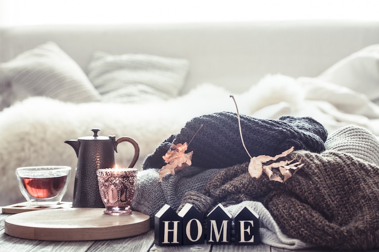 Photo gratuit humeur d'automne nature morte dans l'atmosphère de la maison.