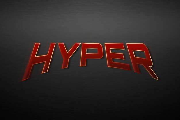 Hyper texte en illustration de typographie de super-héros rouge