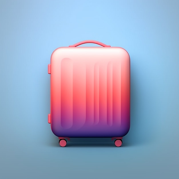 Photo gratuite icône 3d pour voyager avec des bagages