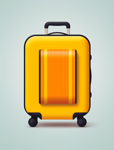 Icône 3D pour voyager avec des bagages
