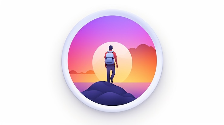 Photo gratuit icône 3d pour voyager avec un homme