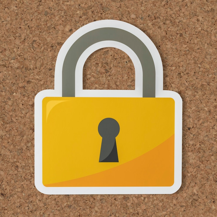 Photo gratuit icône de verrouillage de sécurité de confidentialité
