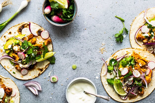 Idée de recette de tacos au poulet maison