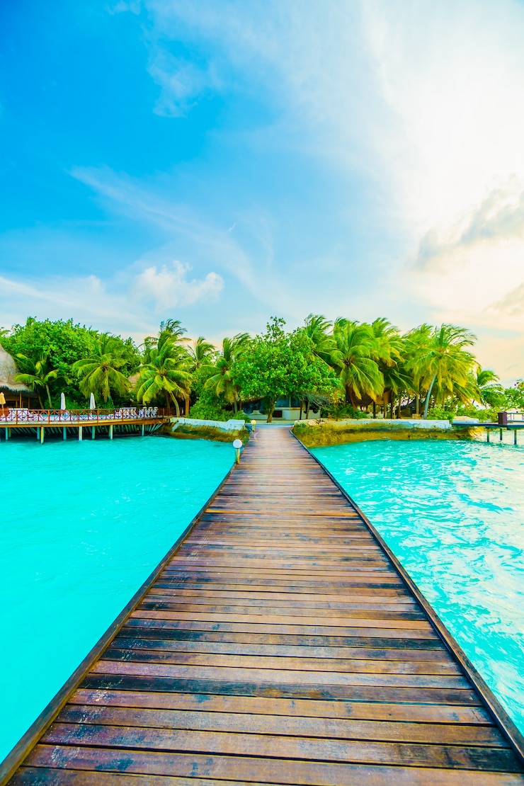 Photo gratuit île maldives