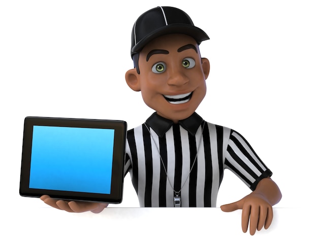 Illustration 3d Amusante D'un Arbitre Américain