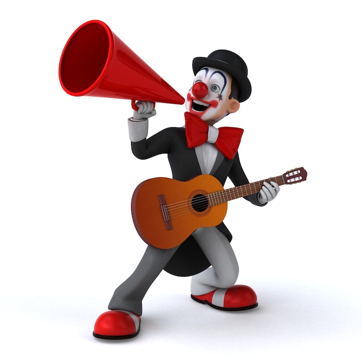 Photo gratuit illustration 3d amusante d'un clown amusant