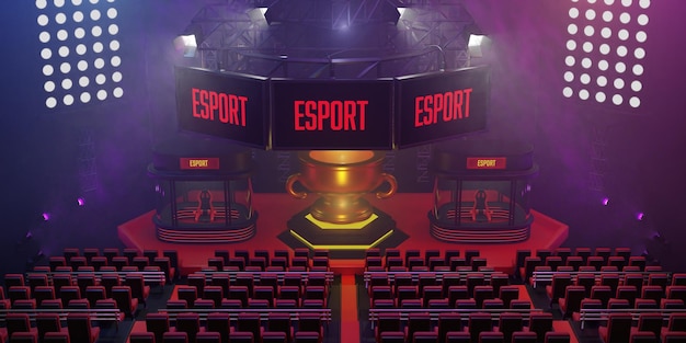 Photo gratuite illustration 3d de fond de présentation esports