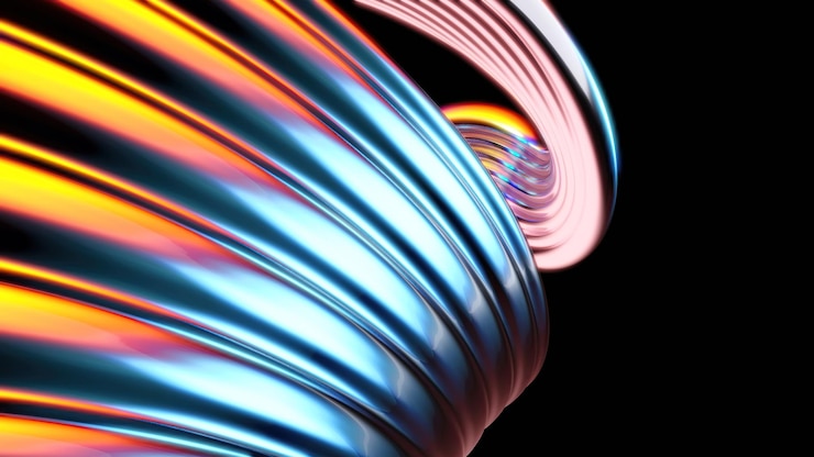 Photo gratuit illustration en 3d des ondes abstraites