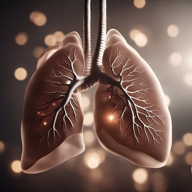 Illustration 3D des poumons humains Anatomie humaine formation médicale