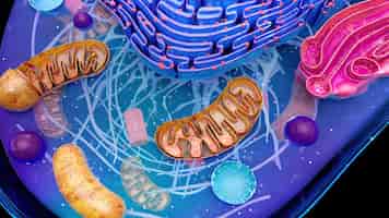 Photo gratuite illustration abstraite des mitochondries