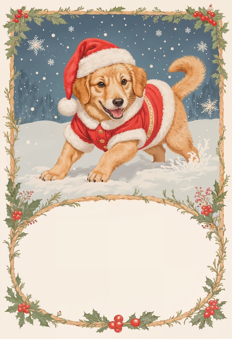 Photo gratuit illustration d'un animal pour noël